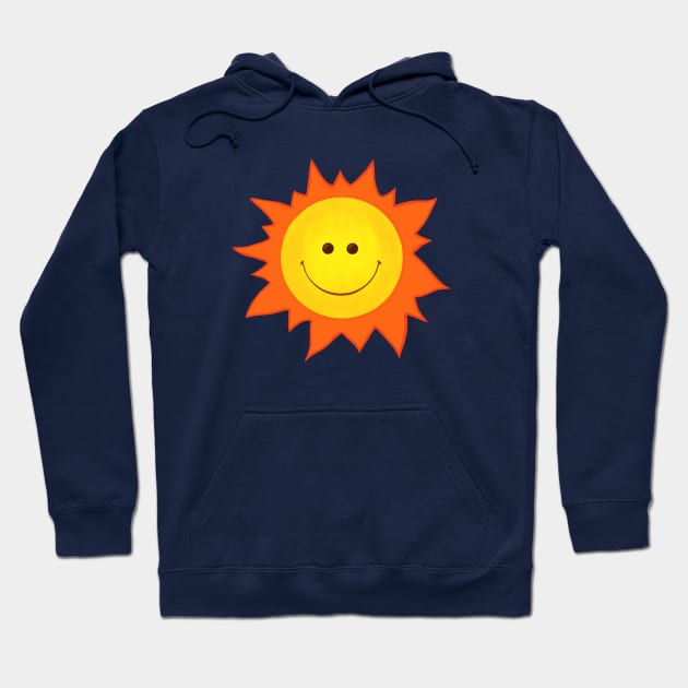 Cute Happy Smiling Sun Hoodie by Boriana Giormova